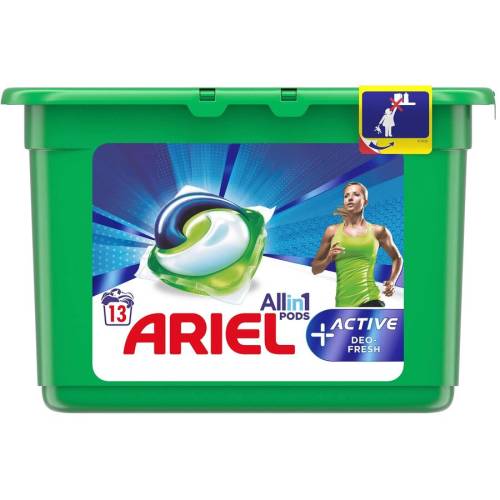Ariel all in 1 pods +active (deo fresh) 13*30 ml