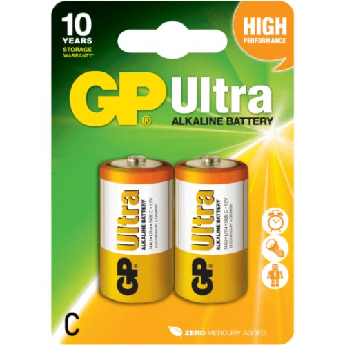 Baterie ultra alcalina c (lr14) 1.5v alcalina, blister 2 buc