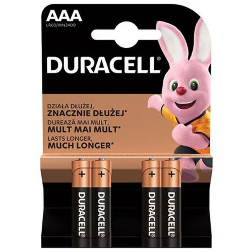 Duracell Baterii alcaline aaa, lr03, 4 buc