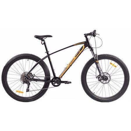 Bicicleta pegas mtb fat bike drumuri grele 17, negru/galben