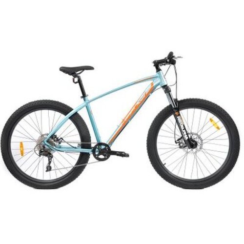 Bicicleta pegas mtb fat bike drumuri grele 18.5, bleu/portocaliu