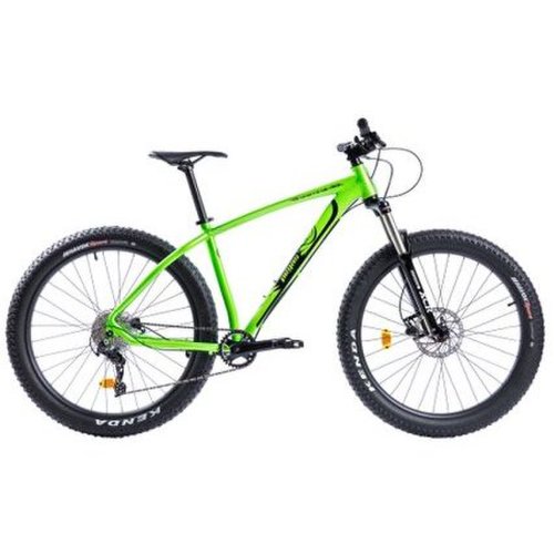 Bicicleta pegas mtb fat bike drumuri grele pro 18.5, verde/negru