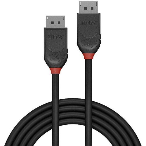 Lindy Cablu 0.5m displayport 1.2, black