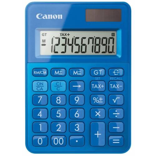 Calculator birou canon ls100kmbl, 10 digiti, dual power, albastru