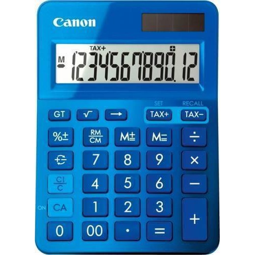 Calculator birou canon ls123kbl albastru, 12 digiti, ribbon