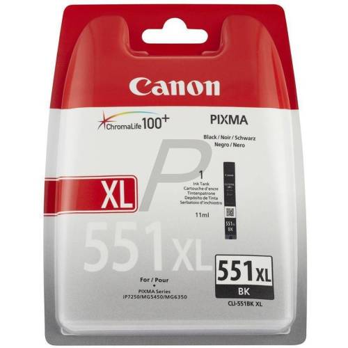Canon cli-551 black xl ink cartridge‚ for ip7250/ mg5450/ mg6350