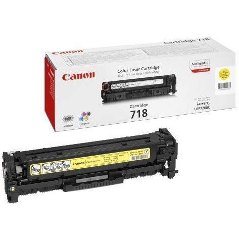 Canon toner crg718y, toner cartridge for lbp-7200cdn (2.900 pgs, 5%) cr2659b002aa