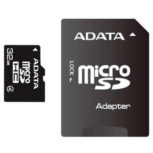 A-data Card de memorie microsdhc 32 gb class4 cu adaptor sd - 99 ani ausdh32gcl4-ra1