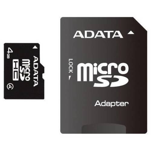 Card de memorie microsdhc 4 gb class4 cu adaptor sd - 99 ani ausdh4gcl4-ra1