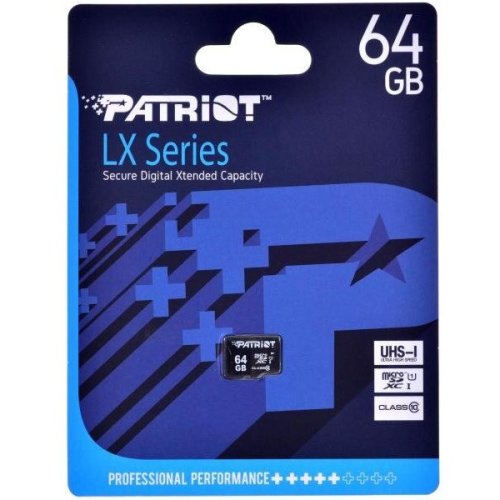 Patriot Memory Card de memorie patriot microsdhc card lx series 64gb uhs-i/class 10