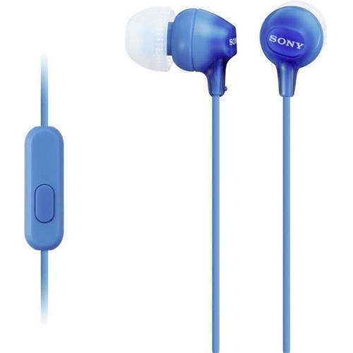 Casti audio in-ear sony mdrex15apli, control telefon, albastru