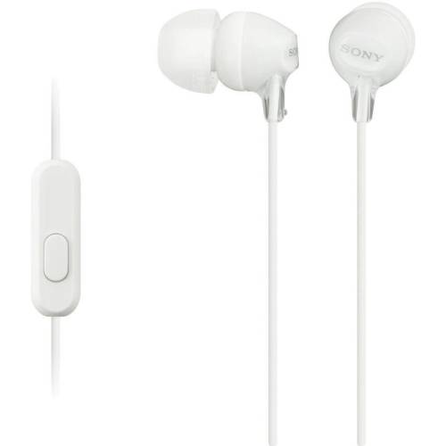 Casti audio in-ear sony mdrex15apw, control telefon, alb
