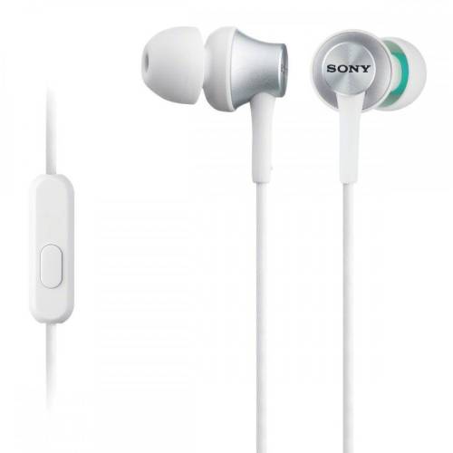 Casti audio in-ear sony mdrex450apw, cu control telefon, alb