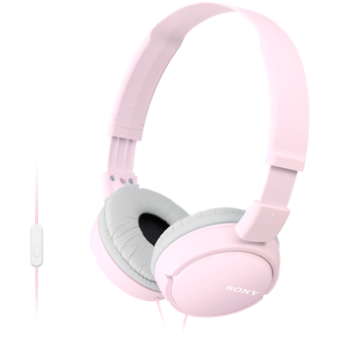 Casti audio mdrzx110app, tip dj cu control telefon, roz
