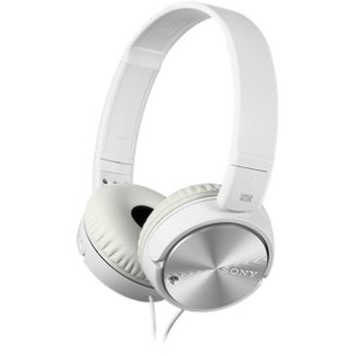 Sony Casti audio mdrzx110naw, tip dj, microfon, izolare zgomot, alb