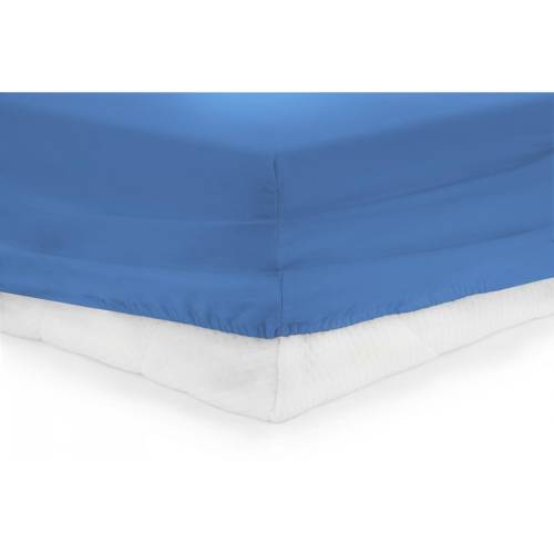 Cearsaf de pat cu elastic hr-zsheet-160blue, 160 x 200 cm, albastru