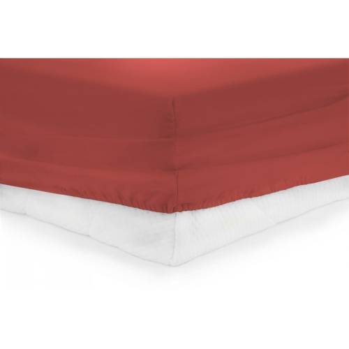 Cearsaf de pat cu elastic hr-zsheet-160red, 160 x 200 cm, rosu