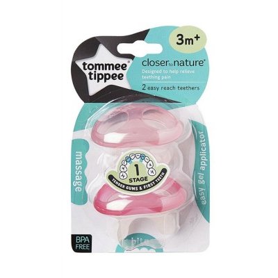 Tommee Tippee Closer to nature pink gingival ring step 1