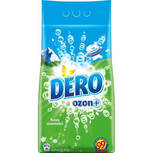 Detergent automat dero ozon+ roua muntelui plus, 80 spalari, 8 kg