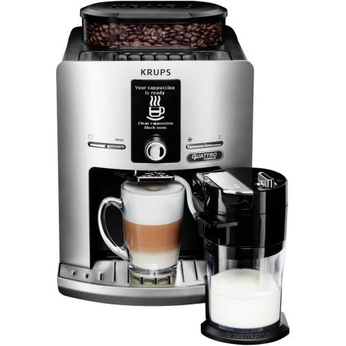 Espressor automat latt'espresssilver ea82fe10, 1450 w, 15 bar, lcd, one-touch-cappuccino, 1.7l, 6 selectii, argintiu