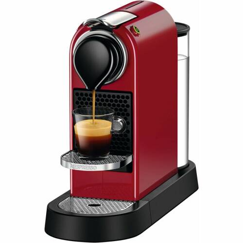 Espressor nespresso citiz cherry red c112-eu-cr-ne, 19 bari, 1260 w, 1 l, rosu + 14 capsule cadou