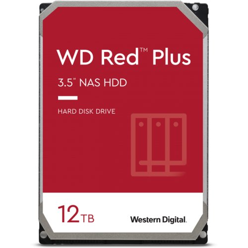Western Digital Hard disk red plus nas 12tb, sata3, 256mb, 3.5inch, bulk