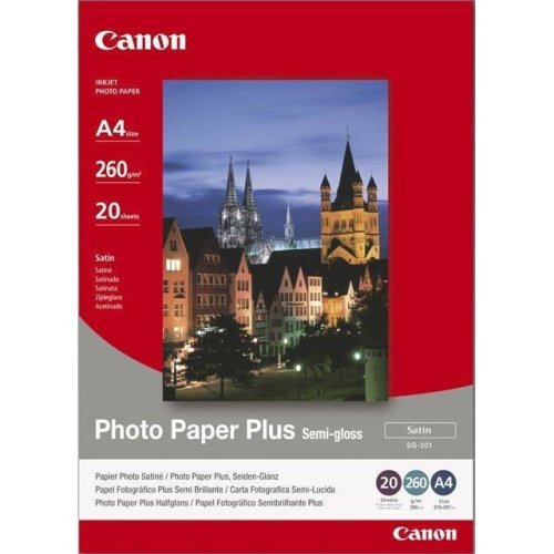 Hartie foto canon sg-201a4, 20 sheets a4 photo paper 260g/m2, photo paper plus semi-gloss bs1686b021aa