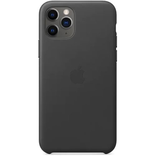 Husa de protectie apple pentru iphone 11 pro, piele, black