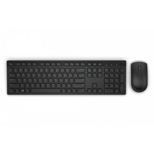 Keyboard and mouse set dell km636, wireless, 2.4 ghz, usb wireless receiver, us int layout, black
