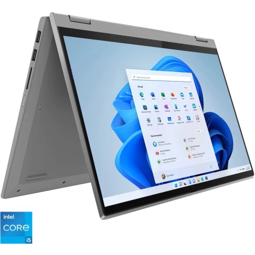 Laptop 2 in 1 Lenovo IdeaPad Flex 5 14ITL05 cu procesor Intel Core i5-1135G7, 14, Full HD, 8GB, 512GB SSD, Intel Iris Xe Graphics, Windows 11 Home, Platinum Grey