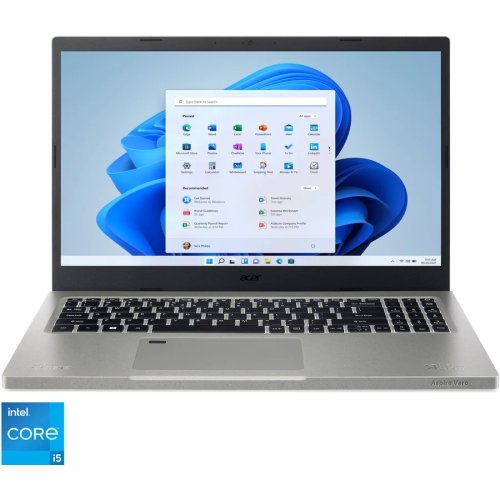 Laptop acer aspire vero av15-51 cu procesor intel® core™ i5-1155g7, 15.6, full hd, 8gb, 512gb ssd, intel iris xe graphics, windows 11 home, iron