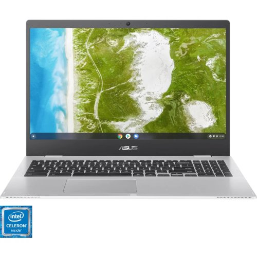 Laptop asus chromebook cx1 cx1500cka cu procesor intel® celeron® n4500, 15.6, full hd, 8gb, 128gb emmc, chrome os, transparent silver