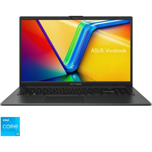 Laptop asus vivobook go 15 e1504fa cu procesor intel® core™ i3-n305 pana la 3.80 ghz, 15.6, full hd, ips, 8gb, 256gb m.2 nvme™ pcie® 3.0 ssd, intel® uhd graphics, no os, black