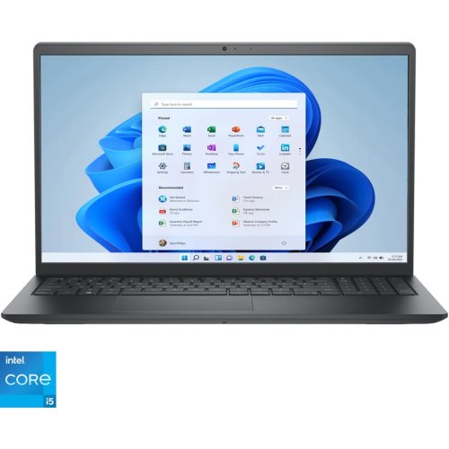 Laptop Dell Vostro 3510 cu procesor Intel Core i5-1135G7, 15.6, Full HD, 8GB, 256GB SSD, Intel Iris Xe Graphics, Windows 11 Pro, Carbon Black