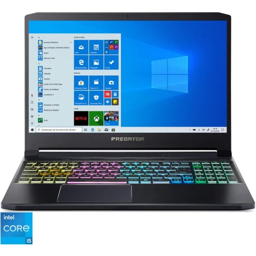 Laptop gaming acer predator triton 300 pt315-53 cu procesor intel core i5-11400h, 15.6'', full hd, 144hz, 16gb, 1tb ssd, nvidia geforce® rtx 3060 6gb, windows 10 home, black