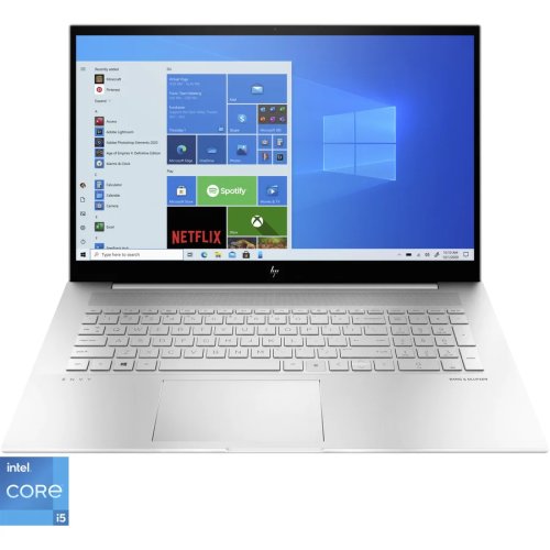 Laptop HP ENVY 17-ch0024nn cu procesor Intel® Core™ i5-1135G7, 17.3, Full HD, 8GB, 512GB SSD, Intel® Iris® Xᵉ Graphics, Windows 10 Home, Natural Silver