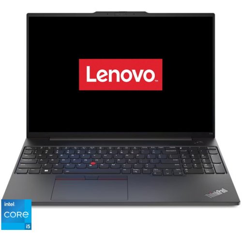 Laptop lenovo 16'' thinkpad e16 gen 1, wuxga ips, procesor intel® core™ i5-1335u (12m cache, up to 4.60 ghz), 16gb ddr4, 1tb ssd, intel iris xe, no os, graphite black