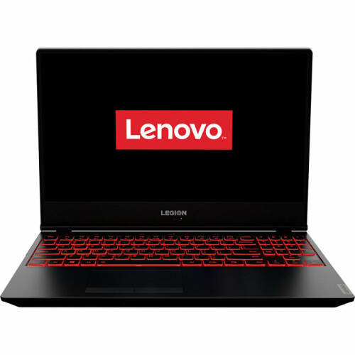 Laptop lenovo gaming 15.6'' legion y7000, fhd ips, intel core i7-9750h , 8gb ddr4, 1tb + 256gb ssd, geforce gtx 1650 4gb, freedos, black