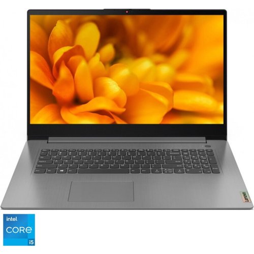 Laptop lenovo ideapad 3 17itl6 cu procesor intel® core™ i5-1155g7 pana la 4.5 ghz, 17.3, hd+, 8gb, 512gb ssd, intel® iris® xe graphics, no os, arctic grey