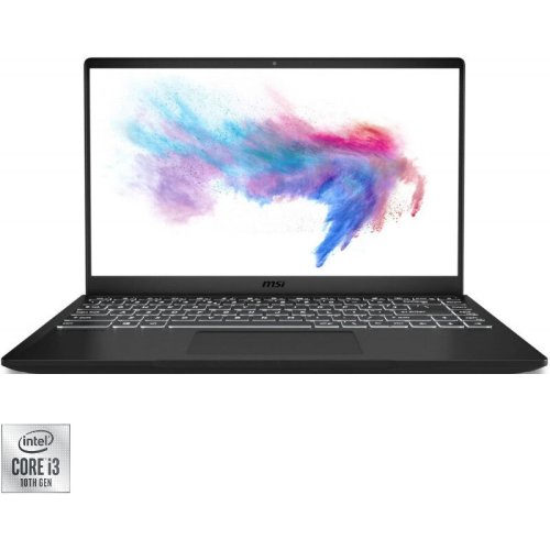 Laptop msi 14'' modern 14 b10mw, fhd, intel core i3-10110u, 8gb ddr4, 256gb ssd, gma uhd, no os, carbon grey