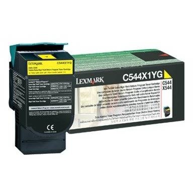 Lexmark toner pt c544, x544 yellow extra high yield return programme toner cartridge (4k)
