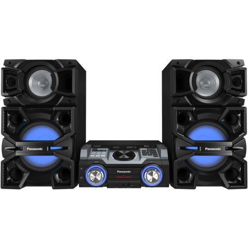 Panasonic Minisistem audio hi-fi sc-max4000ek, cd player, tuner fm, airquaqe bass, max jukebox, max dj station, bluetooth, nfc, 2400w, 2 gb, usb, negru