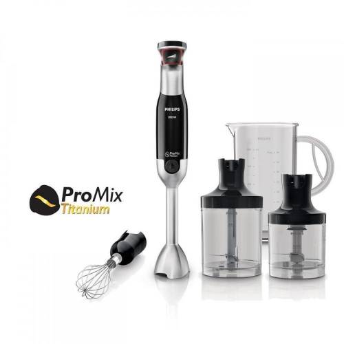 Mixer vertical avance collection promix hr1673/90, 800 w, speed touch + functie turbo, bol 1 l, tocator xl 1 l, tel, negru