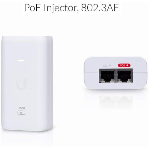 Poe injector, u-poe-af, output voltage 48vdc, delivers up to 50w