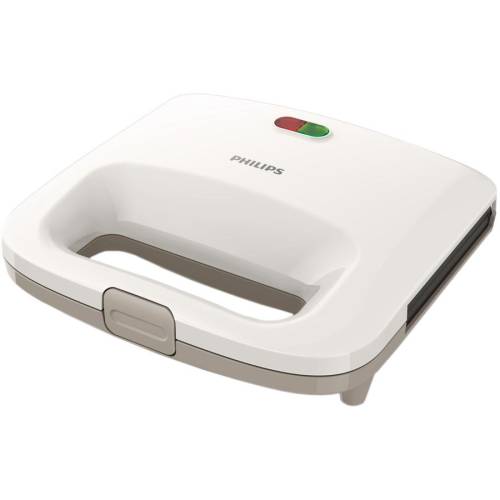 Sandwich-maker daily collection hd2395/00, 820 w, placi antiaderente, alb