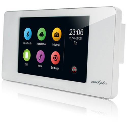 Dsppa Solutie smart home audio pentru bucatarie / dormitor 2x20w, android, ecran 5, usb/sd/fm/bluetooth/aux/rj45