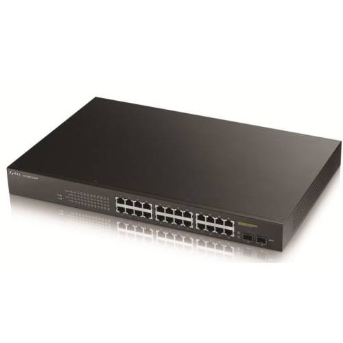 Switch gs1900-24hp 24-port gbe smart managed poe with 2xsfp gbe uplink
