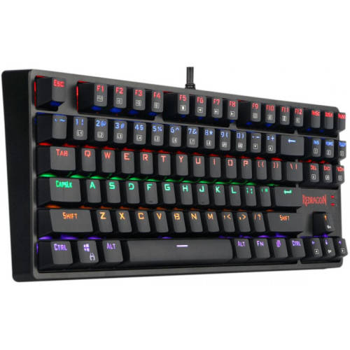 Tastatura gaming mecanica redragon daksa neagra iluminare rainbow