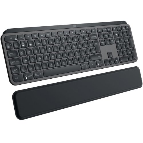 Tastatura wireless logitech mx keys s, iluminare, palmrest, 2.4ghz bluetooth,usb-c, us intl layout, graphite