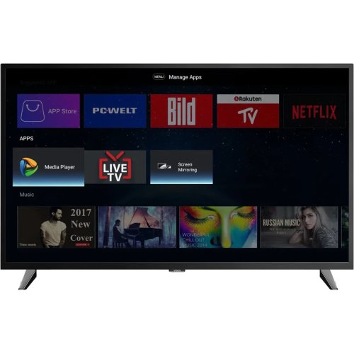 Televizor led smart Vivax 43s61t2s2sm, full hd, 109 cm, clasa f, negru